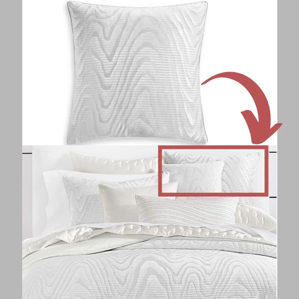 NEW Hotel‎ Collection Moire Quilted (1) Euro Sham